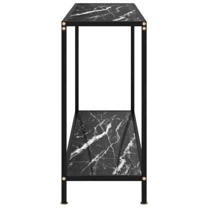 Tavolo Consolle Nero 120x35x75 cm in Vetro Temperato - homemem39