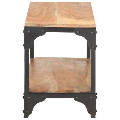 Tavolino da Salotto 90x30x40 cm in Legno Massello di Acacia - homemem39