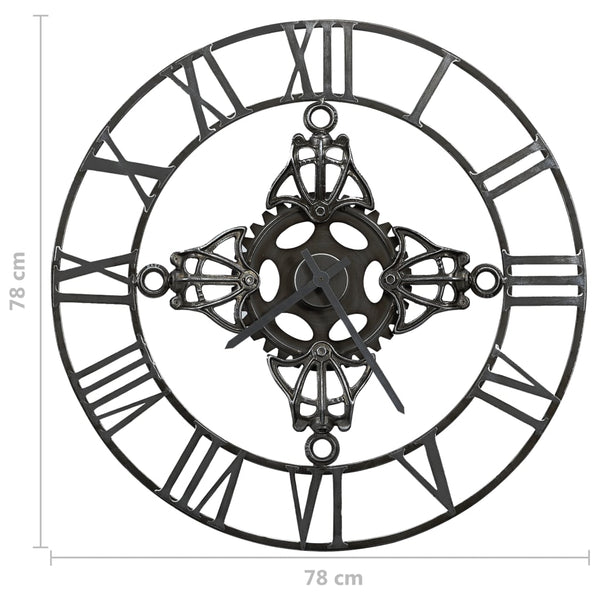 Orologio da Parete Argento 78 cm in Metallo - homemem39