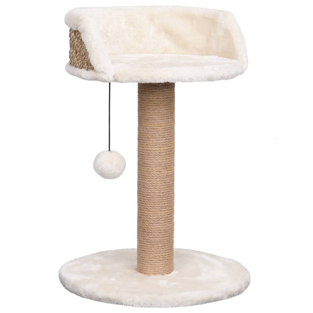 Albero per Gatti con Palo Tiragraffi 49 cm in Giunco - homemem39