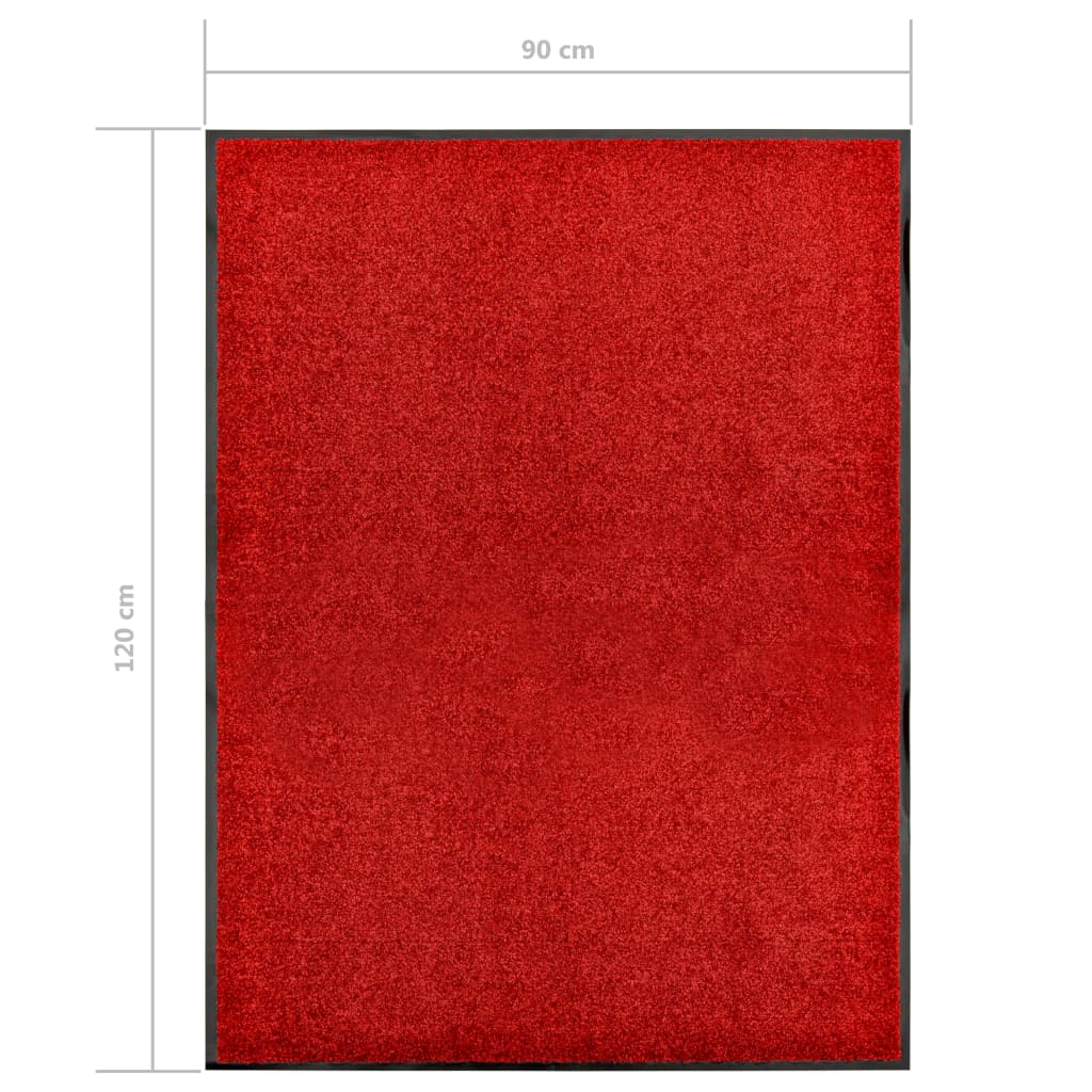 Zerbino Lavabile Rosso 90x120 cm - homemem39