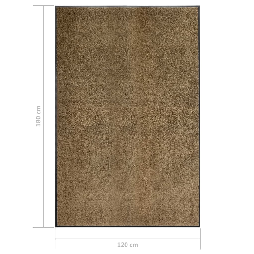 Zerbino Lavabile Marrone 120x180 cm - homemem39