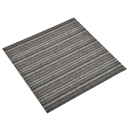 Quadrotte di Moquette 20 pz 5 m² 50x50 cm Antracite a Strisce - homemem39