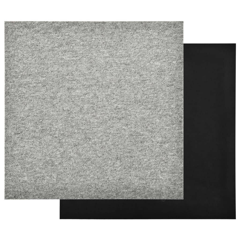 Quadrotte di Moquette 20 pz 5 m² 50x50 cm Grigio Chiaro - homemem39