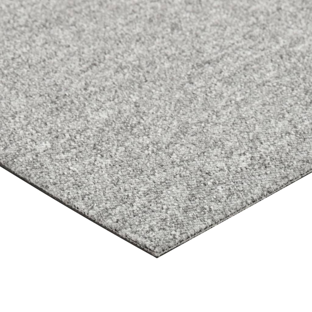 Quadrotte di Moquette 20 pz 5 m² 50x50 cm Grigio Chiaro - homemem39