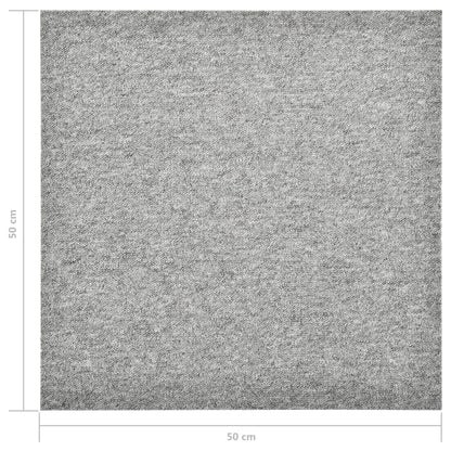 Quadrotte di Moquette 20 pz 5 m² 50x50 cm Grigio Chiaro - homemem39