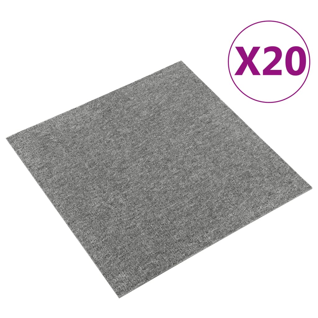 Quadrotte di Moquette 20 pz 5 m² 50x50 cm Grigie - homemem39