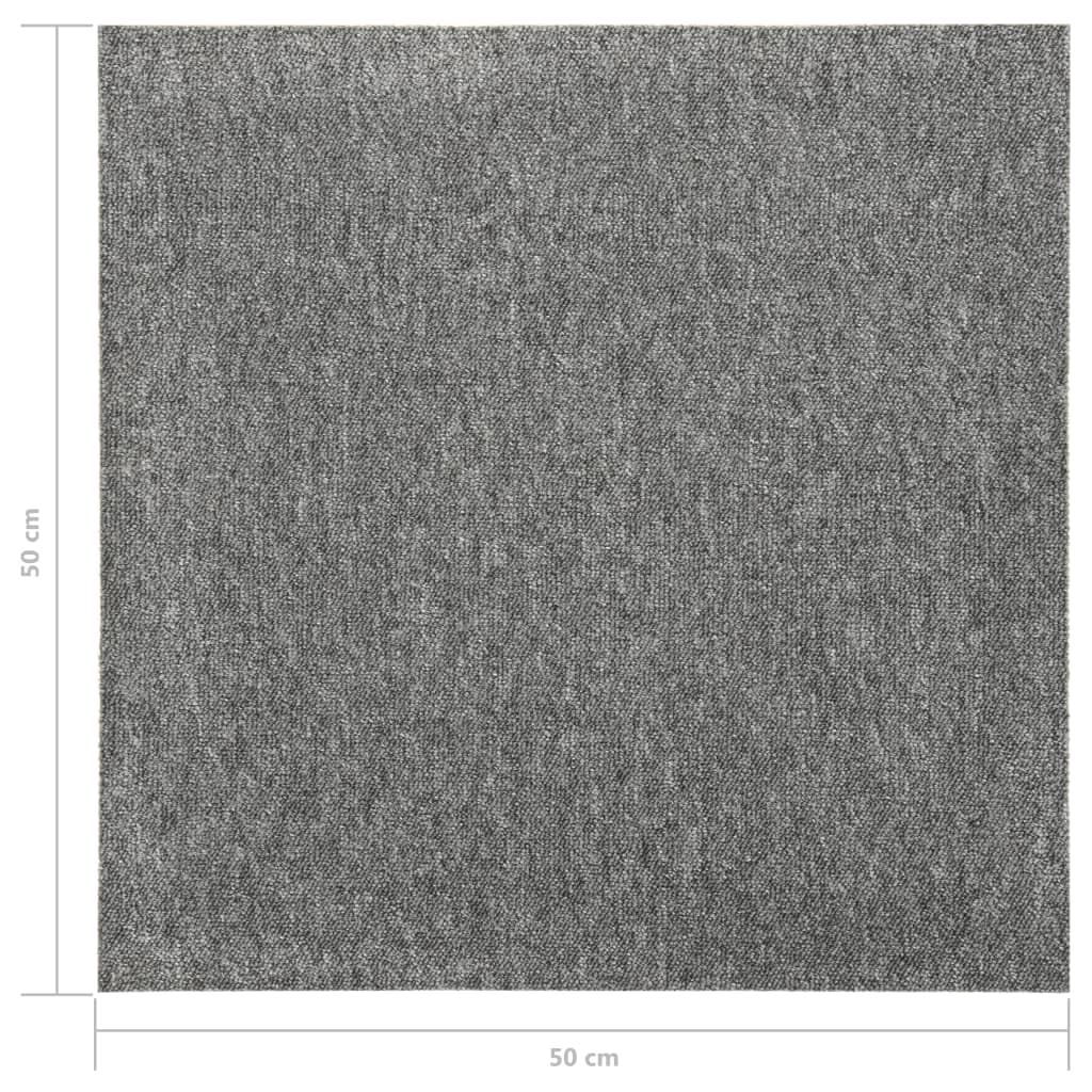 Quadrotte di Moquette 20 pz 5 m² 50x50 cm Grigie - homemem39