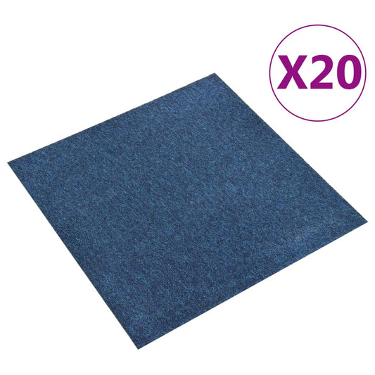 Quadrotte di Moquette 20 pz 5 m² 50x50 cm Blu Scuro - homemem39