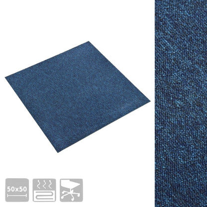 Quadrotte di Moquette 20 pz 5 m² 50x50 cm Blu Scuro - homemem39