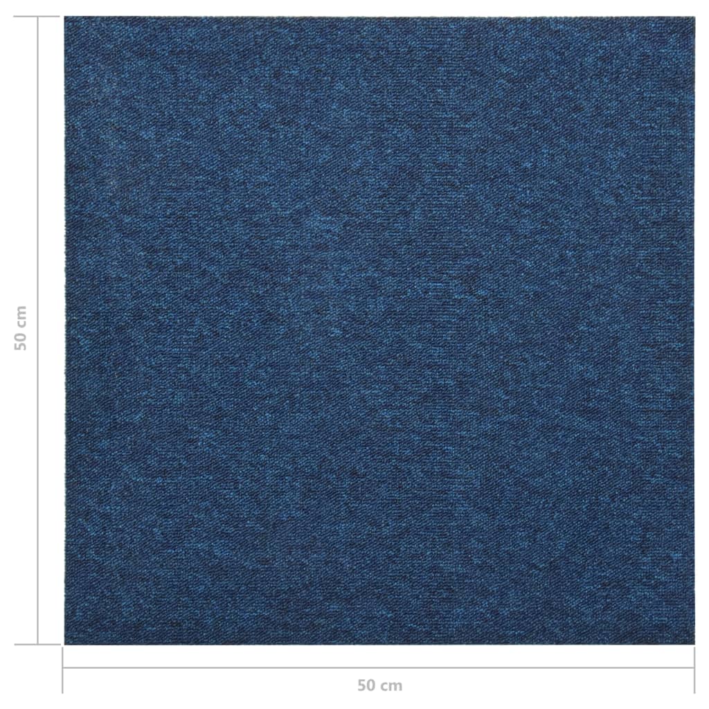 Quadrotte di Moquette 20 pz 5 m² 50x50 cm Blu Scuro - homemem39