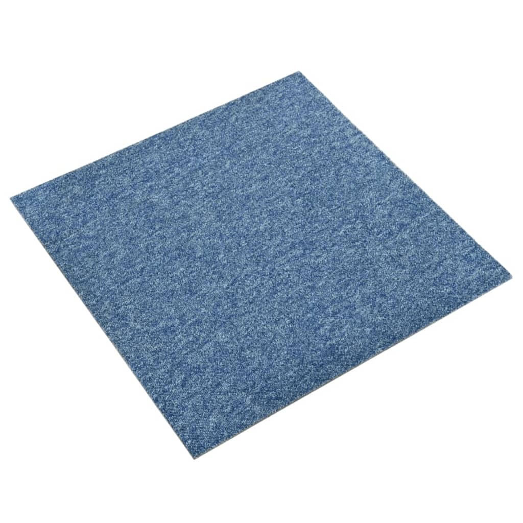 Quadrotte di Moquette 20 pz 5 m² 50x50 cm Blu - homemem39