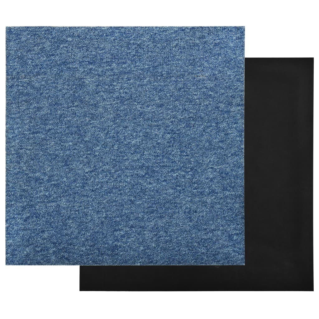 Quadrotte di Moquette 20 pz 5 m² 50x50 cm Blu - homemem39