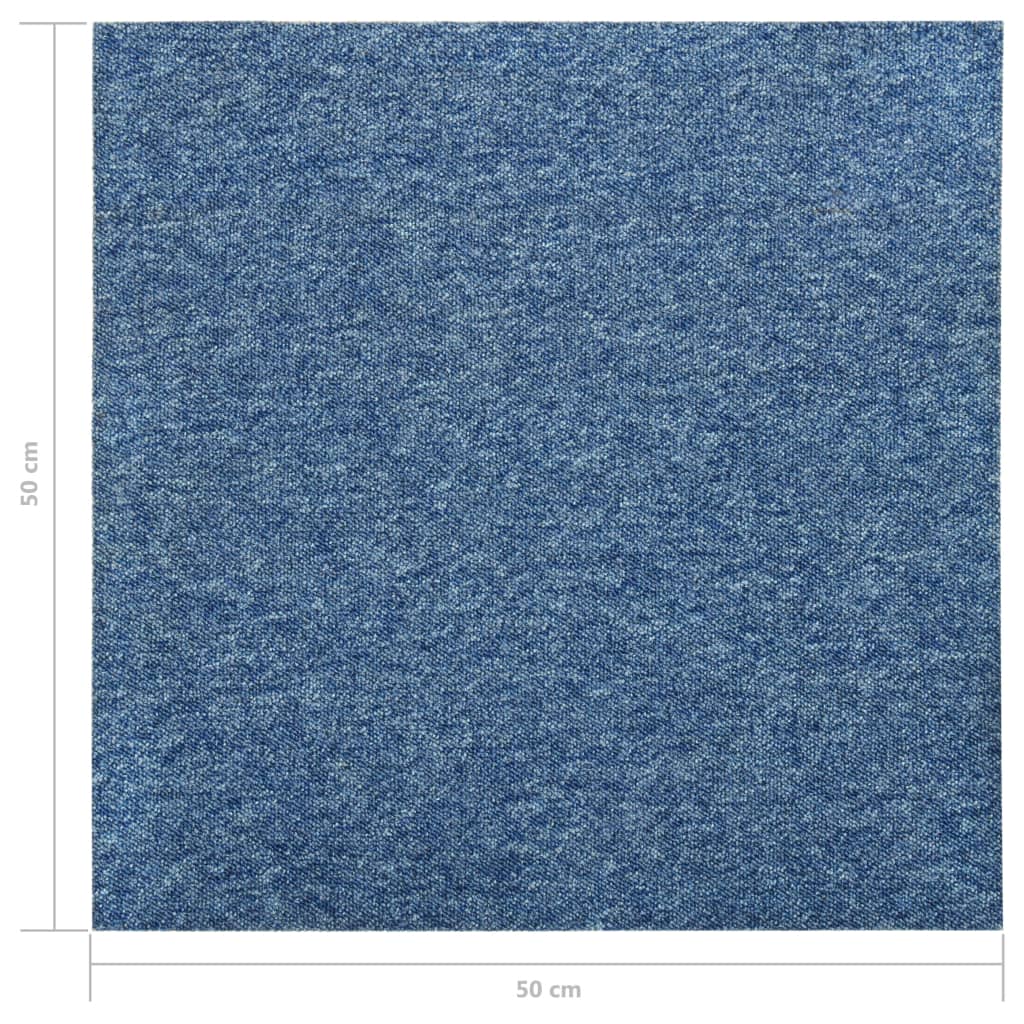 Quadrotte di Moquette 20 pz 5 m² 50x50 cm Blu - homemem39