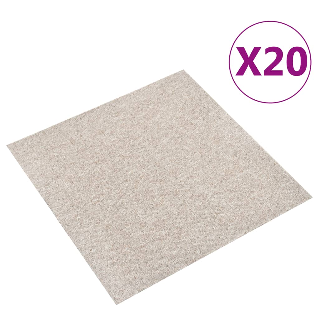 Quadrotte di Moquette 20 pz 5 m² 50x50 cm Beige Chiaro - homemem39