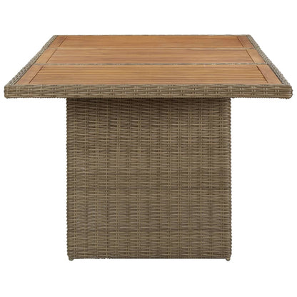 Tavolo da Giardino Marrone 200x100x74 cm in Polyrattan - homemem39