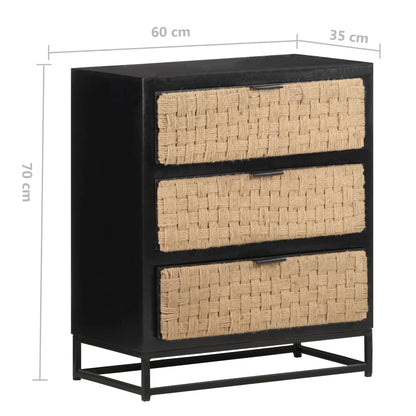 Credenza 60x35x70 cm in Legno Massello di Mango - homemem39