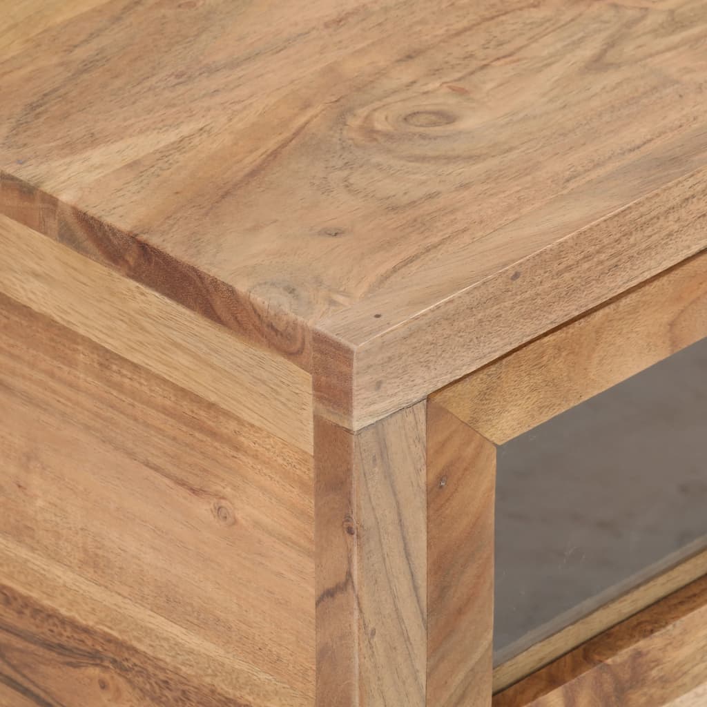 Tavolino da Salotto 90x60x40 cm in Legno Massello di Acacia - homemem39