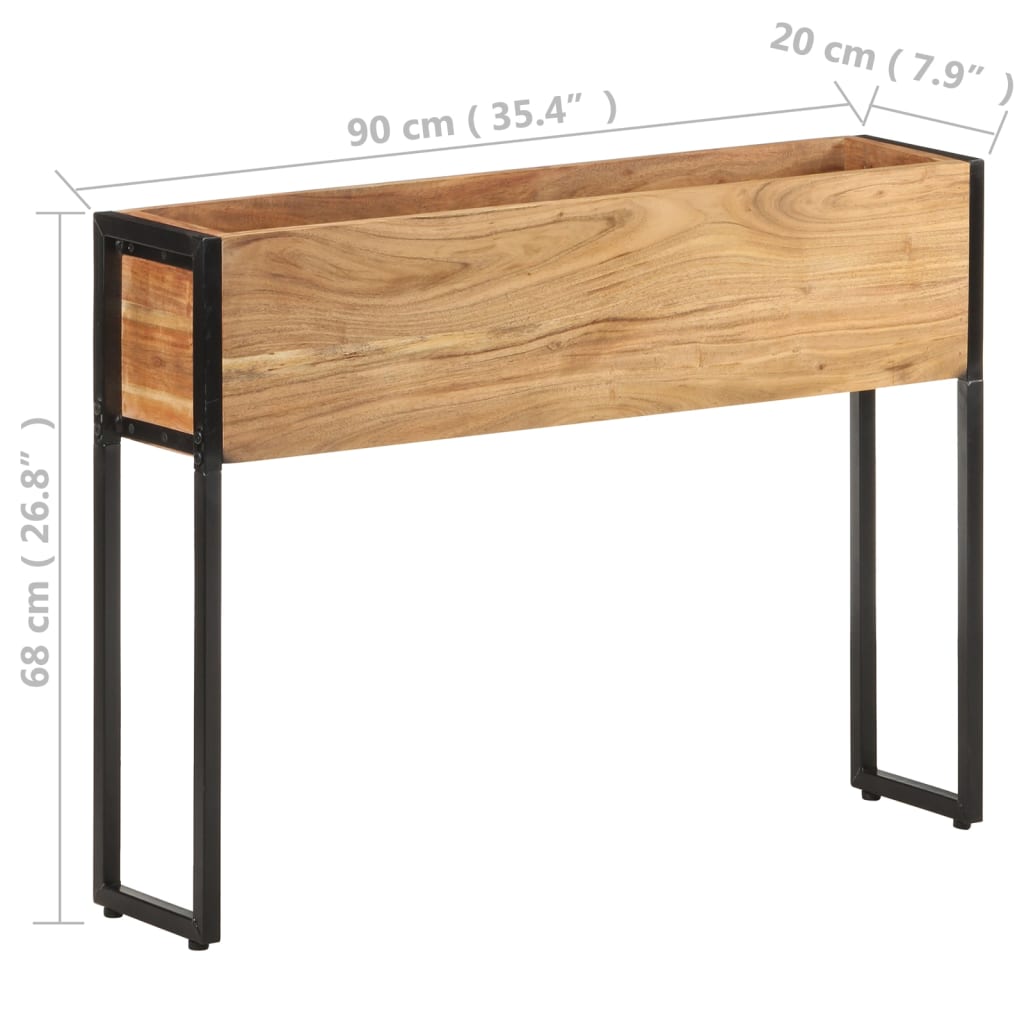 Fioriera 90x20x68 cm in Legno Massello di Acacia - homemem39