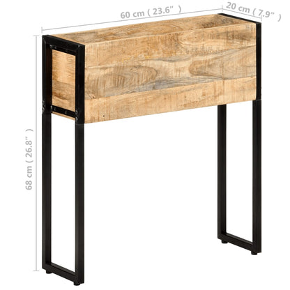 Fioriera 60x20x68 cm in Legno di Mango Grezzo - homemem39