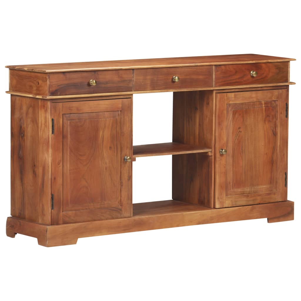 Credenza 135x35x75 cm in Legno Massello di Acacia - homemem39