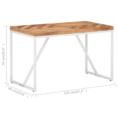 Tavolo da Pranzo 120x60x76 cm Legno Massello di Acacia e Mango - homemem39