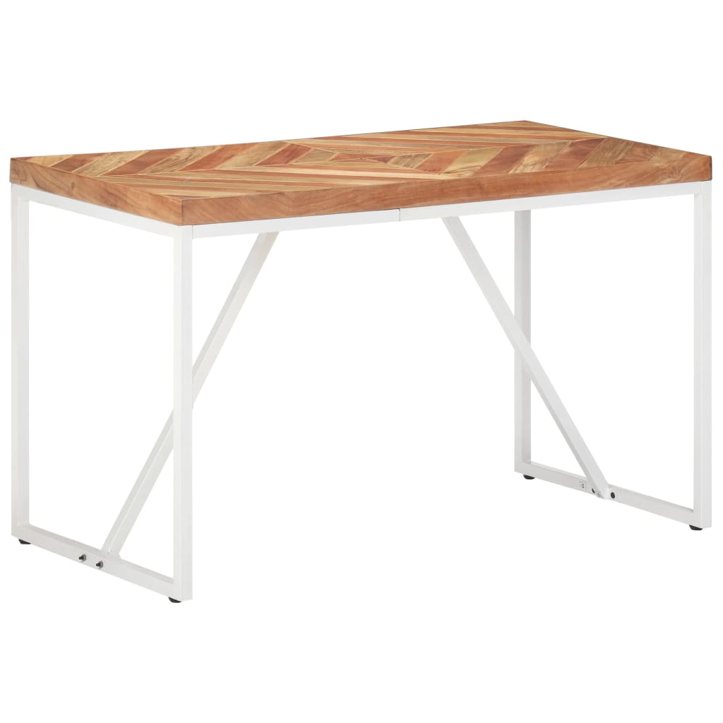 Tavolo da Pranzo 120x60x76 cm Legno Massello di Acacia e Mango - homemem39