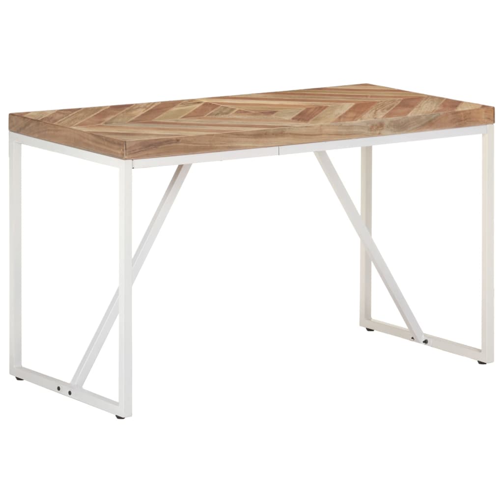 Tavolo da Pranzo 120x60x76 cm Legno Massello di Acacia e Mango - homemem39