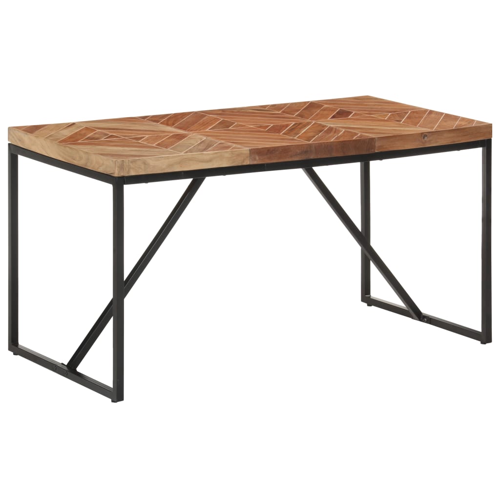Tavolo da Pranzo 140x70x76 cm in Legno Massello Acacia e Mango - homemem39