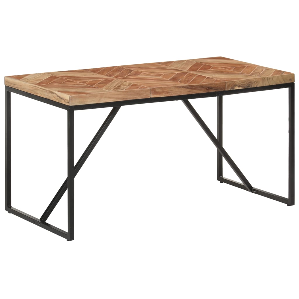 Tavolo da Pranzo 140x70x76 cm in Legno Massello Acacia e Mango - homemem39