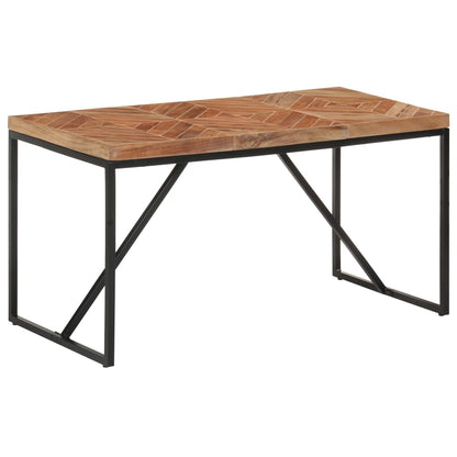 Tavolo da Pranzo 140x70x76 cm in Legno Massello Acacia e Mango - homemem39