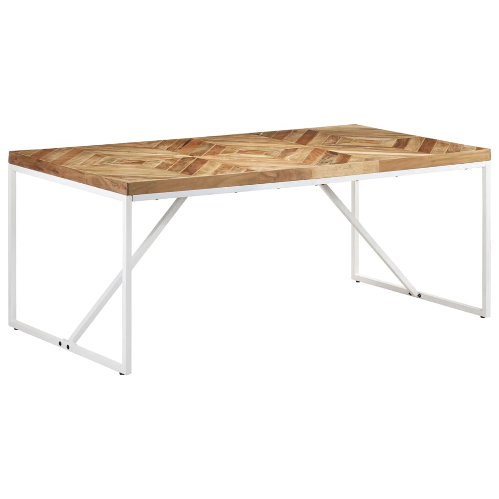 Tavolo da Pranzo 180x90x76 cm Legno Massello di Acacia e Mango - homemem39