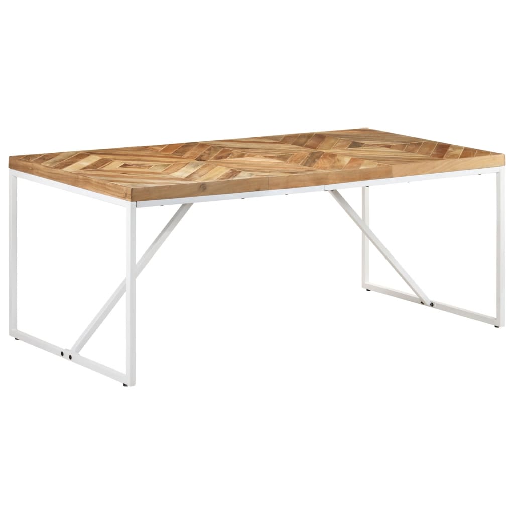 Tavolo da Pranzo 180x90x76 cm Legno Massello di Acacia e Mango - homemem39