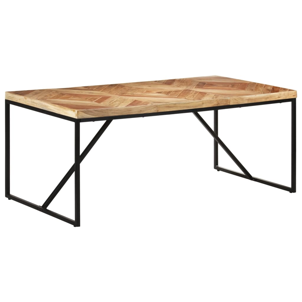 Tavolo da Pranzo 180x90x76 cm Legno Massello di Acacia e Mango - homemem39