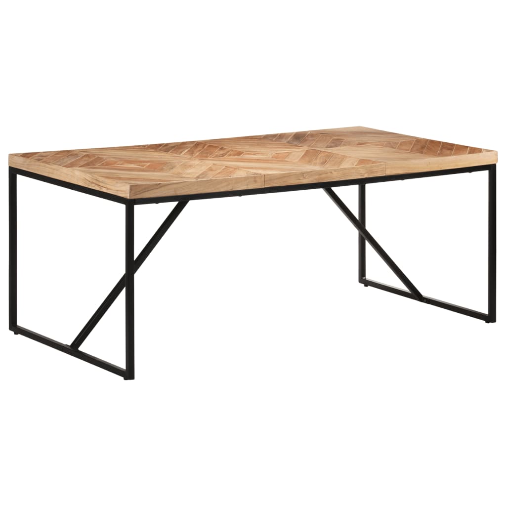 Tavolo da Pranzo 180x90x76 cm Legno Massello di Acacia e Mango - homemem39