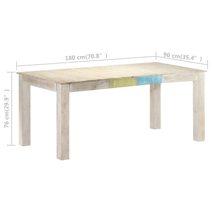 Tavolo da Pranzo 180x90x76 cm in Legno Massello di Mango - homemem39