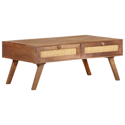 Tavolino da Salotto in Legno Massello di Mango 100x60x40 cm - homemem39