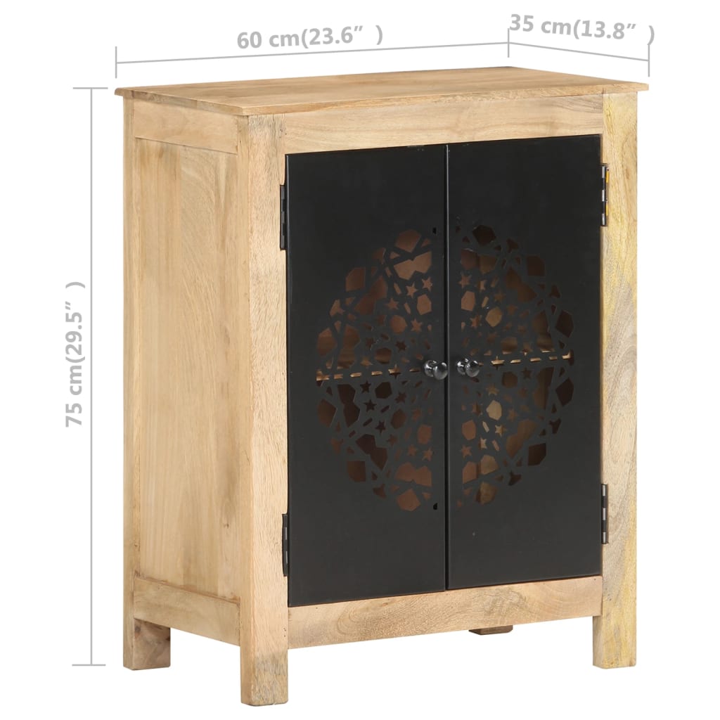 Credenza 60x35x75 cm in Legno Massello di Mango - homemem39