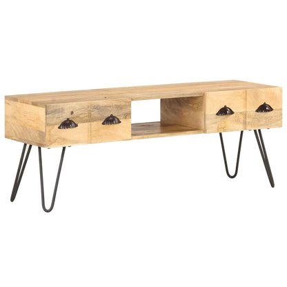 Mobile Porta TV 120x35x45 cm Legno Massello di Mango - homemem39