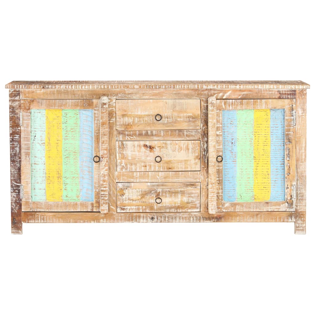 Credenza 151x40x75 cm in Legno Grezzo di Acacia - homemem39