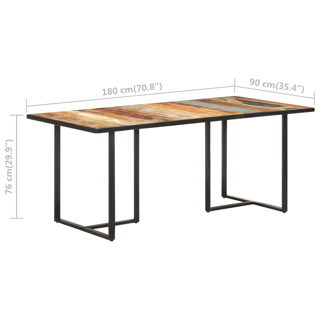 Tavolo da Pranzo 180 cm in Legno Massello di Recupero - homemem39