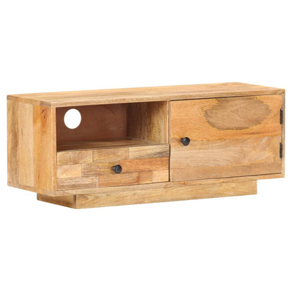 Mobile Porta TV 90x30x35 cm in Legno Massello di Mango - homemem39