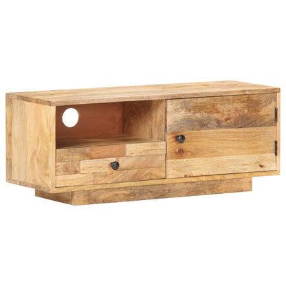 Mobile Porta TV 90x30x35 cm in Legno Massello di Mango - homemem39