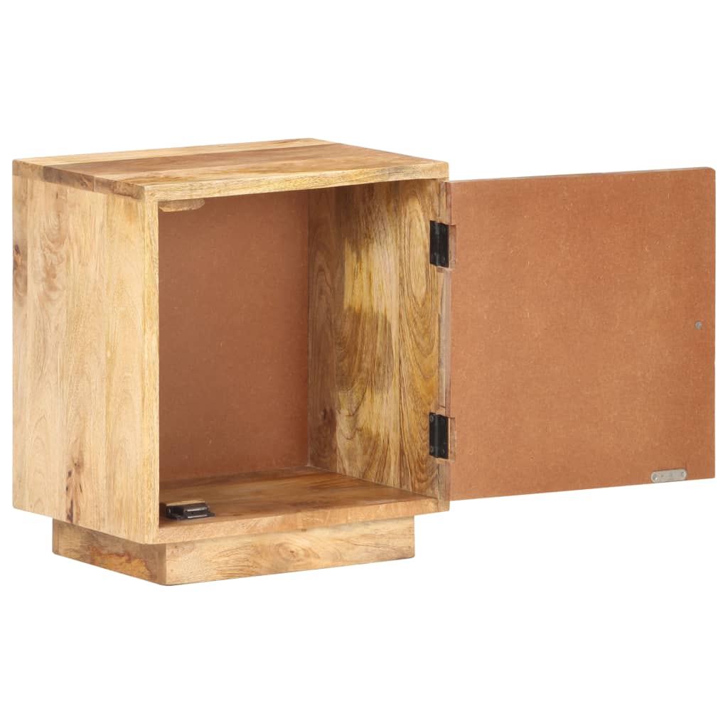 Comodino 40x30x45 cm in Legno Massello di Mango - homemem39