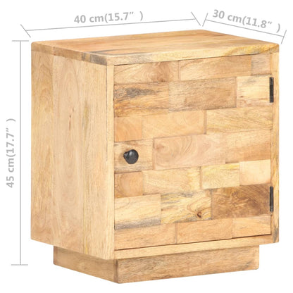 Comodino 40x30x45 cm in Legno Massello di Mango - homemem39