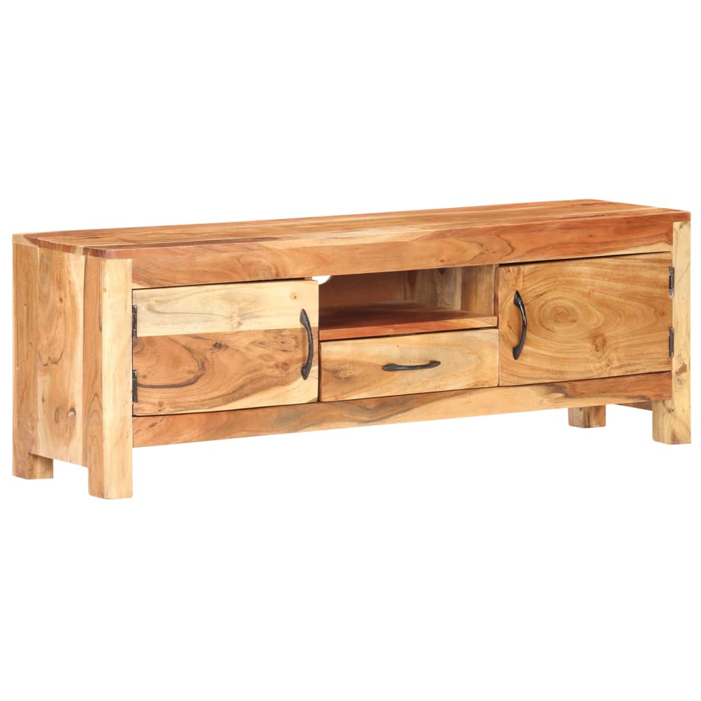 Mobile Porta TV 116x30x40 cm in Legno Massello di Acacia - homemem39