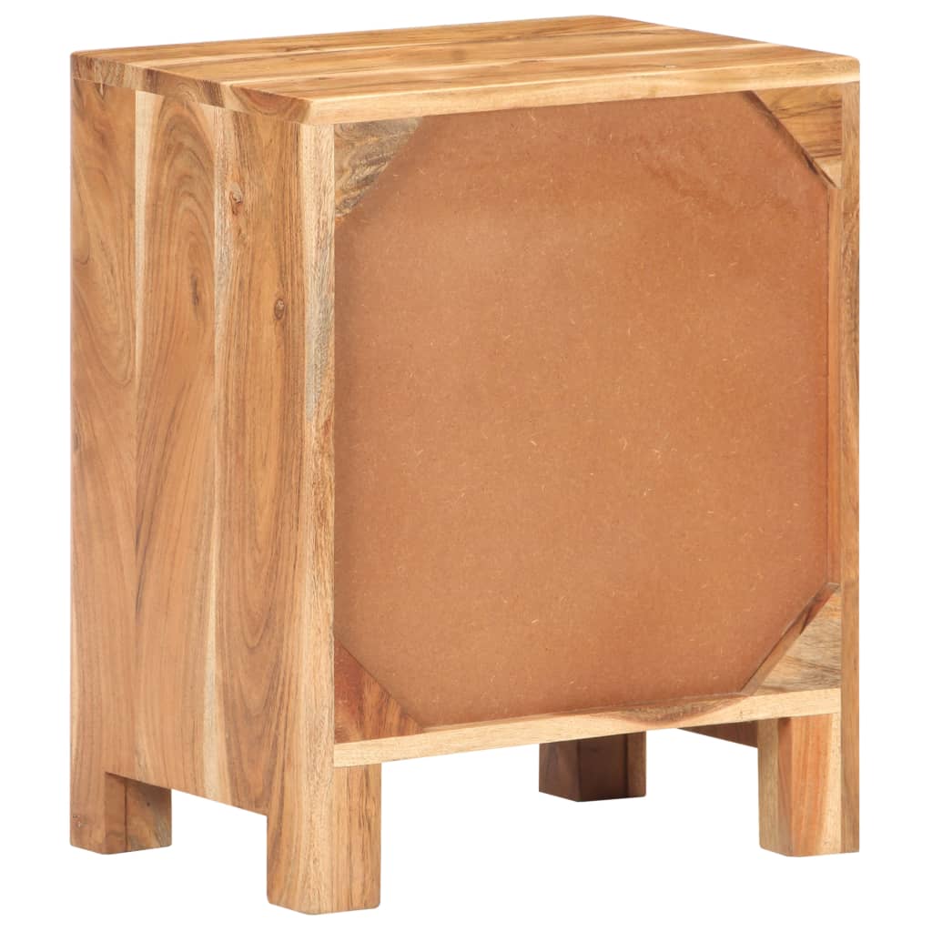 Comodino 40x30x50 cm in Legno Massello di Acacia - homemem39