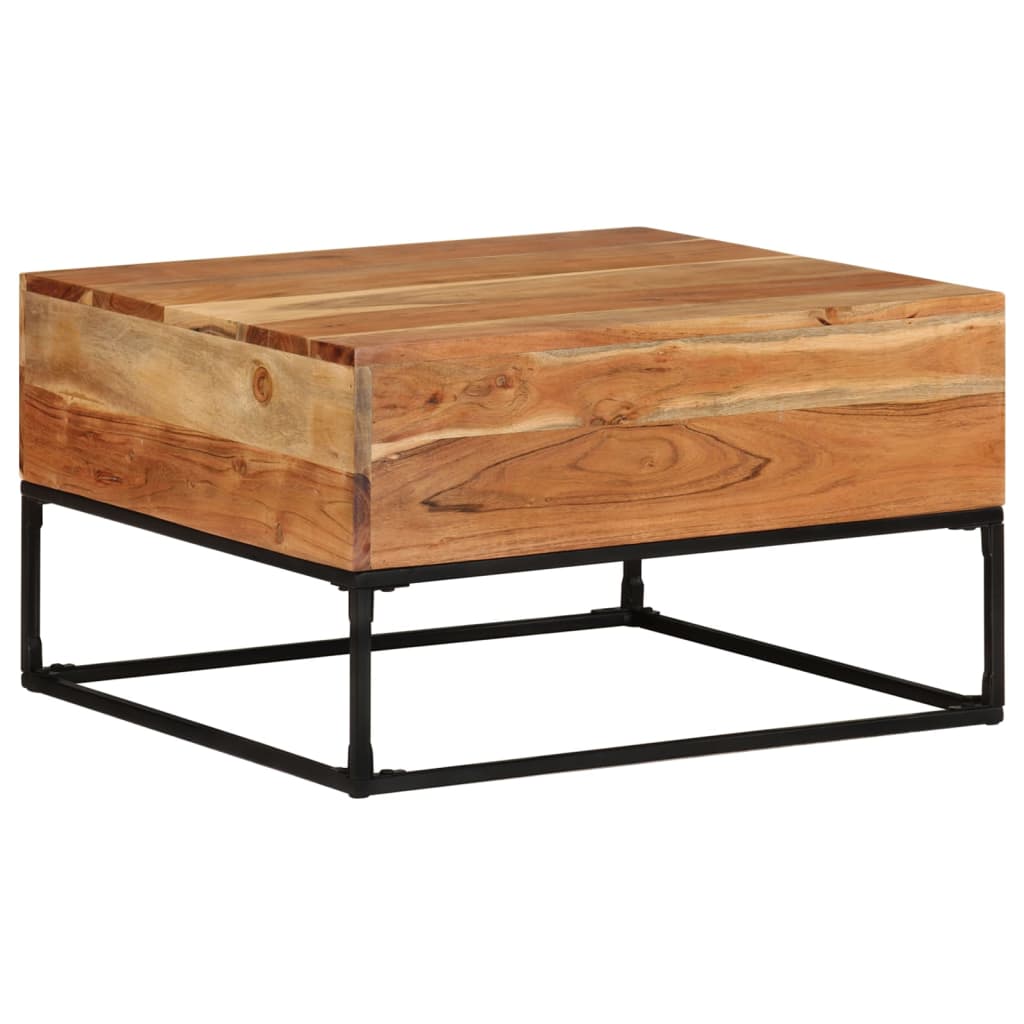 Tavolino da Salotto 68x68x41 cm in Legno Massello di Acacia - homemem39