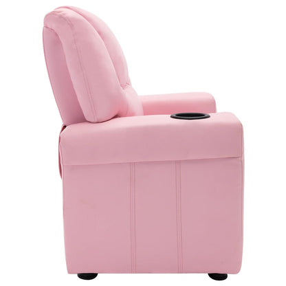 Poltrona Reclinabile per Bambini in Similpelle Rosa - homemem39