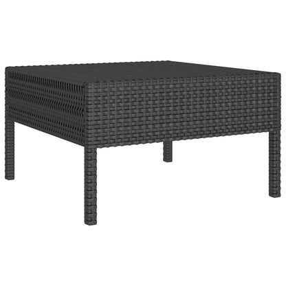 Set Divani da Giardino 3 pz con Cuscini in Polyrattan Nero - homemem39